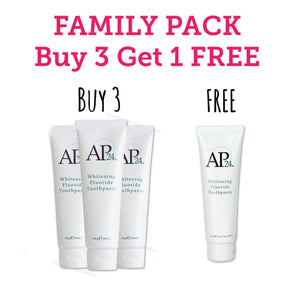 Family Pack - Buy 3 whitening toothpaste- Get 1 FREE