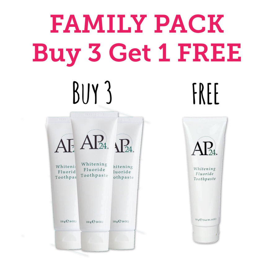 Family Pack - Buy 3 whitening toothpaste- Get 1 FREE